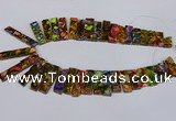 CDE1012 Top drilled 9*15mm - 10*45mm sticks sea sediment jasper beads
