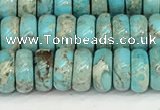 CDE1403 15.5 inches 2.5*6mm rondelle sea sediment jasper beads