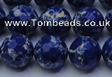 CDE2579 15.5 inches 14mm faceted round dyed sea sediment jasper beads