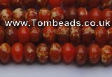 CDE2602 15.5 inches 8*12mm rondelle dyed sea sediment jasper beads