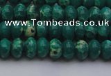 CDE2673 15.5 inches 7*10mm rondelle dyed sea sediment jasper beads