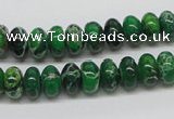 CDE72 15.5 inches 6*10mm rondelle dyed sea sediment jasper beads