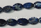 CDE913 15.5 inches 10*14mm oval dyed sea sediment jasper beads