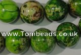 CDE923 15.5 inches 16mm round dyed sea sediment jasper beads