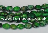 CDI178 15.5 inches 6*8mm oval dyed imperial jasper beads