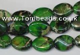 CDI180 15.5 inches 10*14mm oval dyed imperial jasper beads