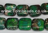 CDI193 15.5 inches 14*14mm square dyed imperial jasper beads
