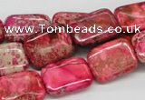 CDI21 16 inches 13*18mm rectangle dyed imperial jasper beads