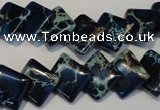CDI255 15.5 inches 12*12mm diamond dyed imperial jasper beads