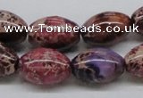 CDI32 16 inches 13*18mm rice dyed imperial jasper beads wholesale