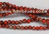 CDI490 15.5 inches 4mm round dyed imperial jasper beads