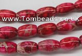CDI605 15.5 inches 8*12mm rice dyed imperial jasper beads