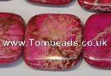 CDI627 15.5 inches 30*30mm square dyed imperial jasper beads