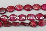 CDI642 15.5 inches 8*10mm oval dyed imperial jasper beads
