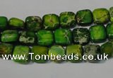 CDI944 15.5 inches 8*8mm square dyed imperial jasper beads