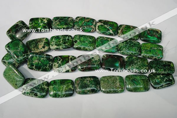 CDI975 15.5 inches 22*30mm rectangle dyed imperial jasper beads