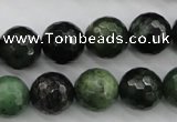 CDJ265 15.5 inches 14mm faceted round Canadian jade beads wholesale