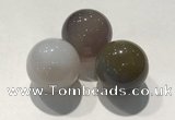 CDN1094 30mm round grey agate decorations wholesale