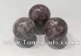 CDN1100 30mm round lilac jasper decorations wholesale