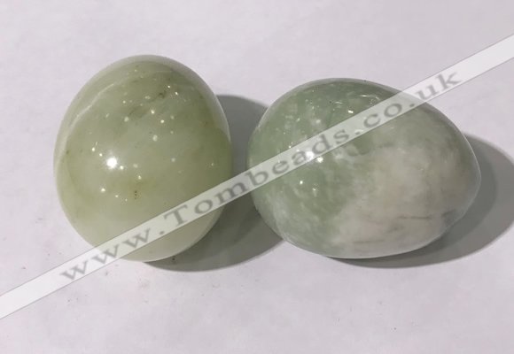 CDN1353 35*45mm egg-shaped flower jade decorations wholesale