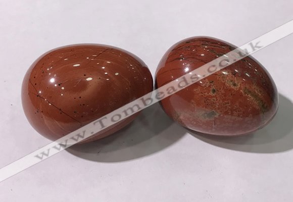 CDN1398 35*45mm egg-shaped red jasper decorations wholesale