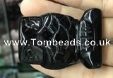 CDN577 35*50mm owl black agate decorations wholesale