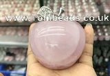 CDN598 55*65mm apple rose quartz decorations wholesale