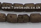 CDQ610 8 inches 6*8mm drum druzy quartz beads wholesale