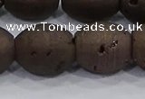 CDQ638 8 inches 12*14mm rice druzy quartz beads wholesale
