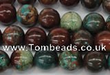 CDS188 15.5 inches 12mm round dyed serpentine jasper beads