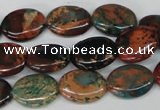 CDS207 15.5 inches 12*16mm oval dyed serpentine jasper beads