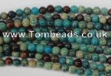 CDS25 15.5 inches 4mm round dyed serpentine jasper beads