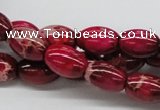 CDT09 15.5 inches 10*14mm rice dyed aqua terra jasper beads