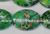 CDT186 15.5 inches 22*30mm oval dyed aqua terra jasper beads