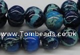 CDT45 15.5 inches 12mm round dyed aqua terra jasper beads wholesale
