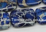 CDT57 15.5 inches 22*30mm rectangle dyed aqua terra jasper beads
