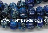CDT59 15.5 inches 10*14mm pumpkin dyed aqua terra jasper beads
