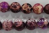CDT834 15.5 inches 12mm round dyed aqua terra jasper beads wholesale