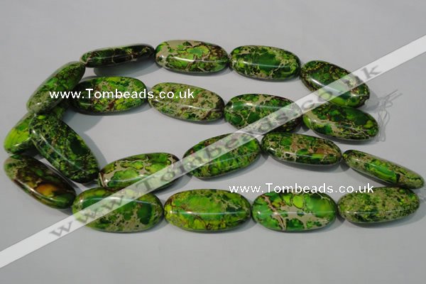 CDT942 15.5 inches 30*40mm oval dyed aqua terra jasper beads