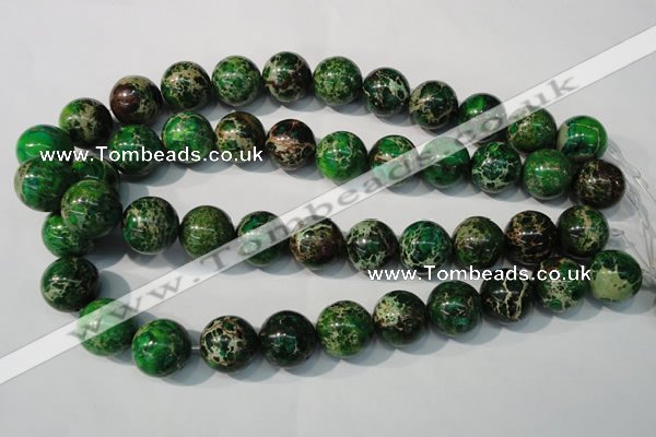 CDT958 15.5 inches 18mm round dyed aqua terra jasper beads