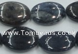 CDU01 15.5 inches 18*25mm oval natural blue dumortierite beads
