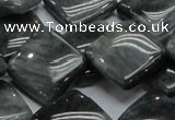 CEE17 15.5 inches 20*20mm diamond eagle eye jasper beads wholesale
