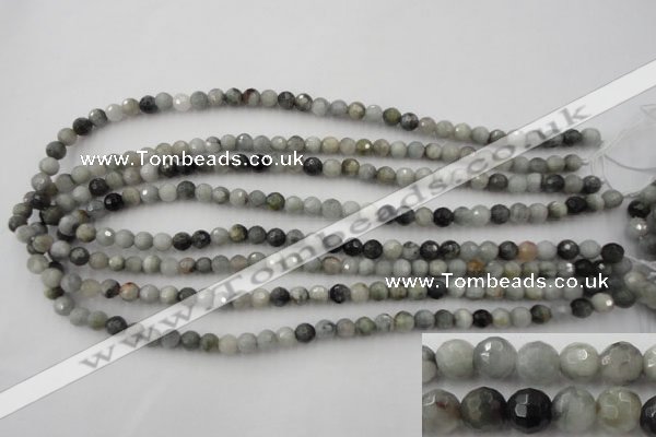 CEE351 15.5 inches 6mm faceted round eagle eye jasper beads