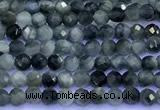 CEE560 15 inches 2mm faceted round eagle eye jasper beads