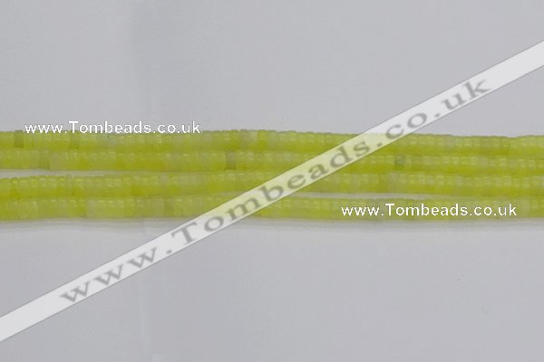 CEJ219 15.5 inches 2*4mm heishi lemon jade beads wholesale