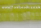 CEJ220 15.5 inches 3*6mm heishi lemon jade beads wholesale