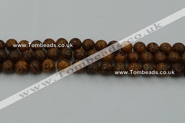 CEJ304 15.5 inches 12mm round elephant skin jasper beads wholesale
