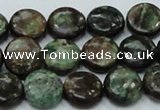 CEM03 15.5 inches 12mm flat round emerald gemstone beads wholesale