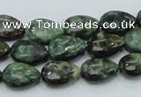 CEM06 15.5 inches 10*14mm flat teardrop emerald gemstone beads