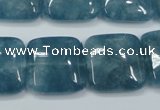 CEQ166 15.5 inches 20*20mm square blue sponge quartz beads